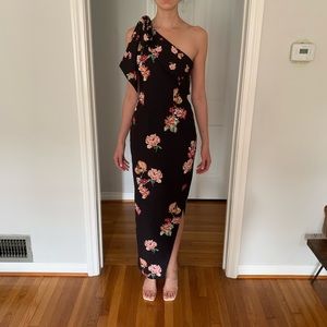 Keepsake floral one shoulder dress